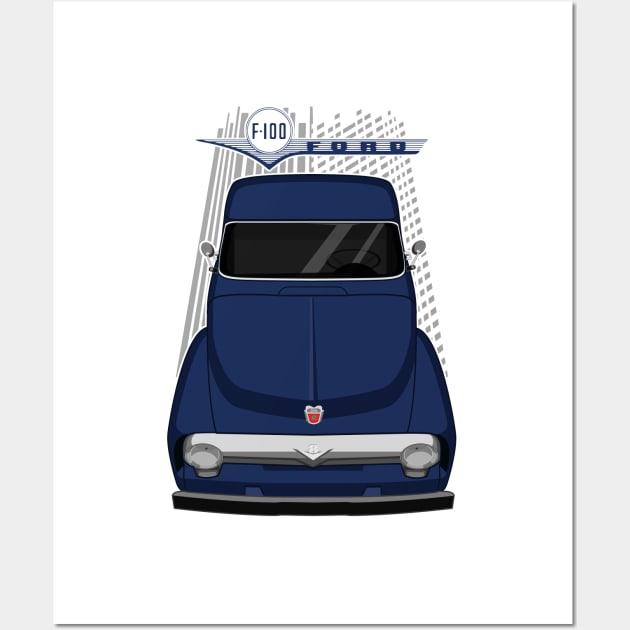 Ford F100 2nd gen - Blue Wall Art by V8social